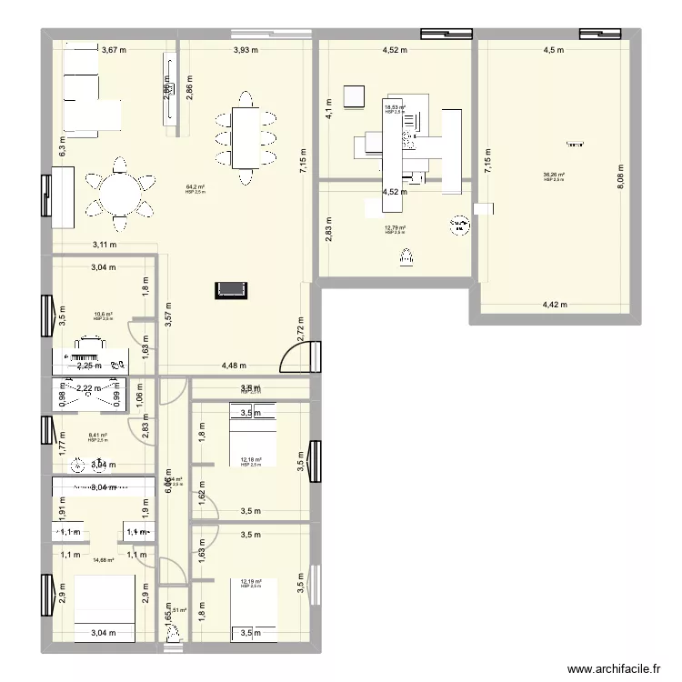 Maison 3. Plan de 12 et 199 m² Maison 3. Plan de 12 et 199 m²