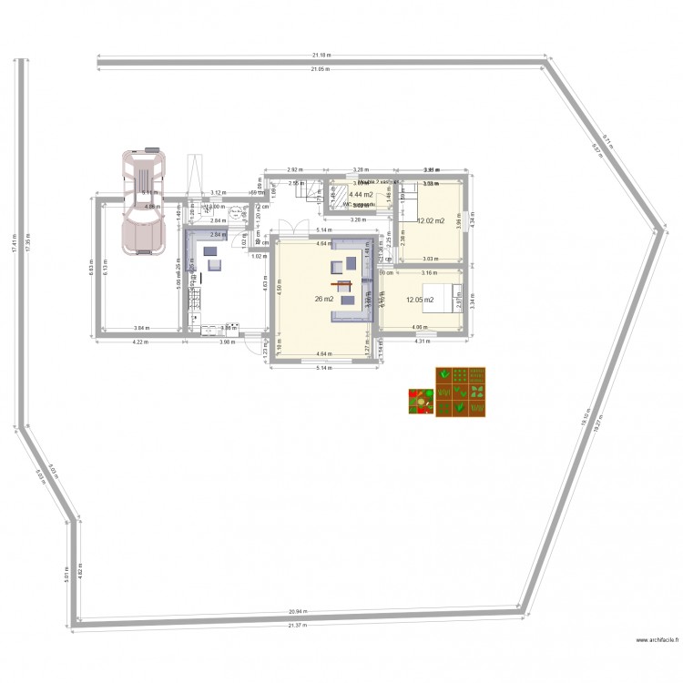 maison 1. Plan de 0 pièce et 0 m2