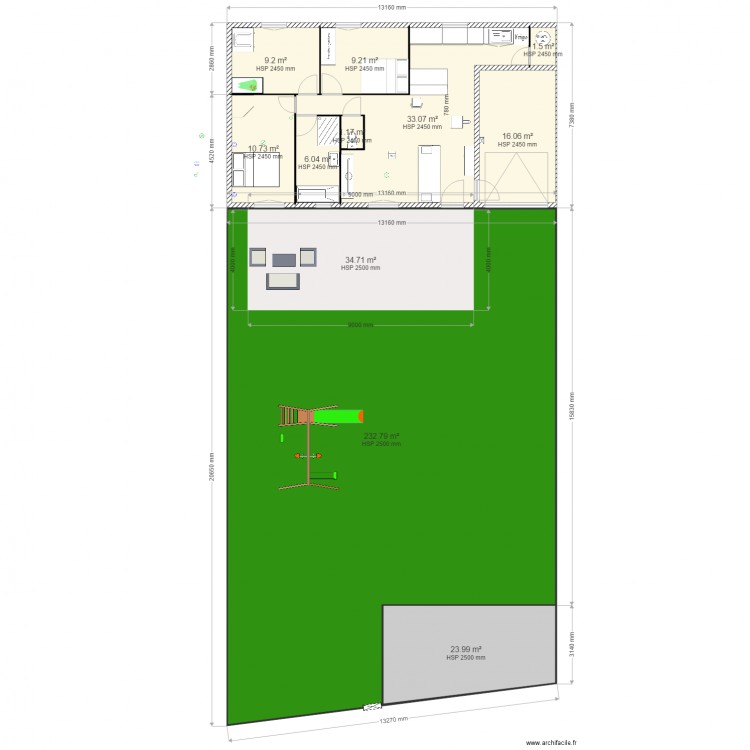 maison peinture. Plan de 0 pièce et 0 m2