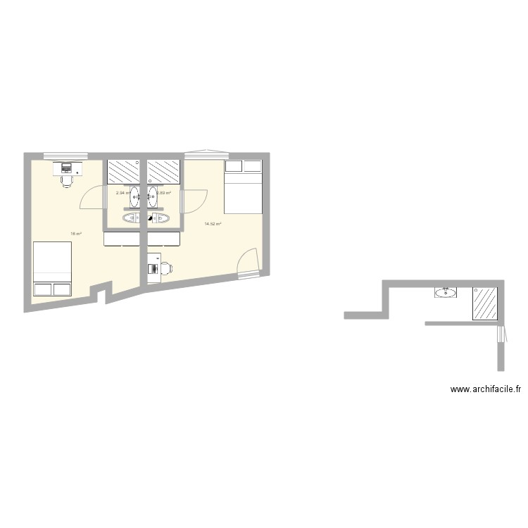 chambre. Plan de 0 pièce et 0 m2