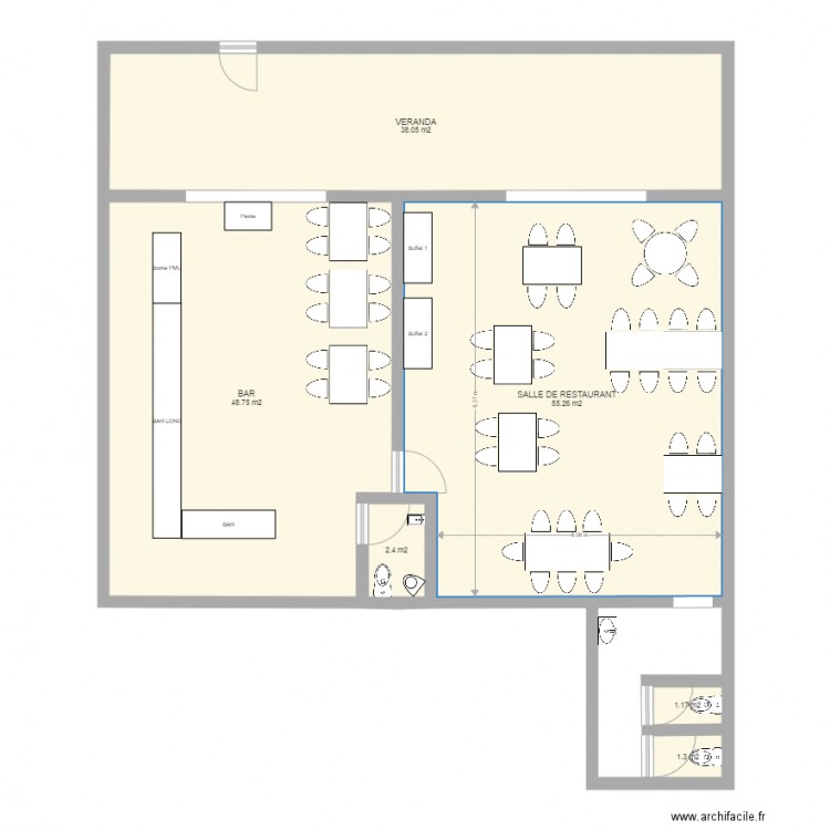 CAFE DU COMMERCE ELEC. Plan de 0 pièce et 0 m2