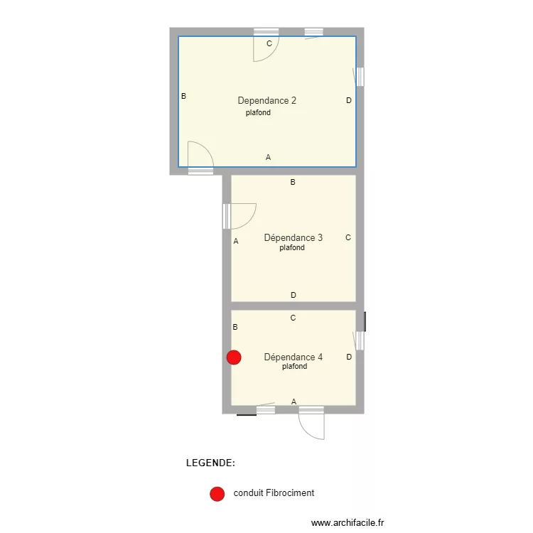 dependances 2 &agrave; 4. Plan de 