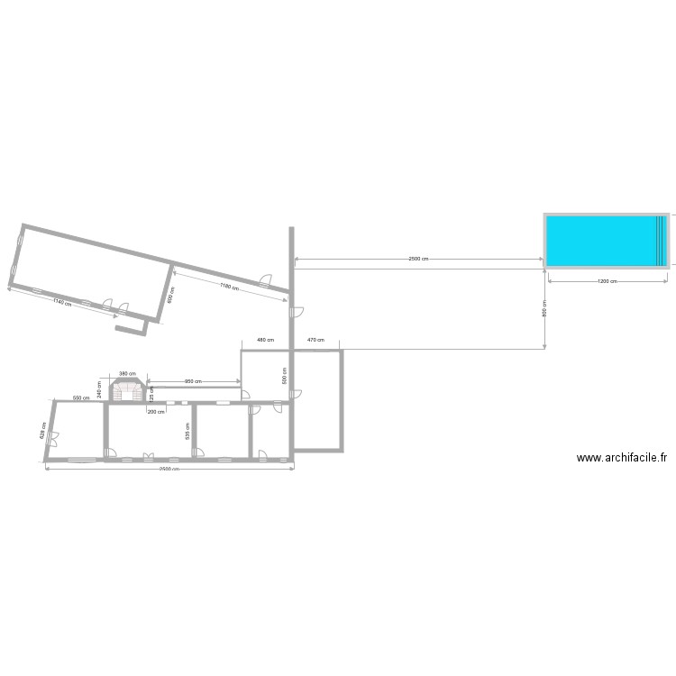 Plan piscine. Plan de 0 pièce et 0 m2