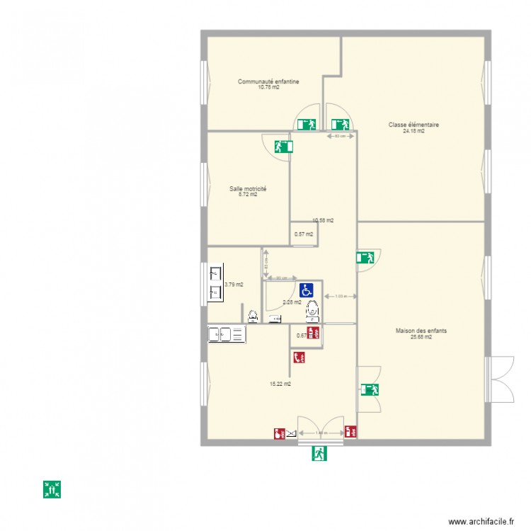 plan securite. Plan de 0 pièce et 0 m2