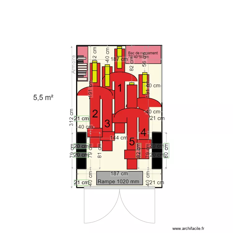 Plancher camionnette V7. Plan de 
