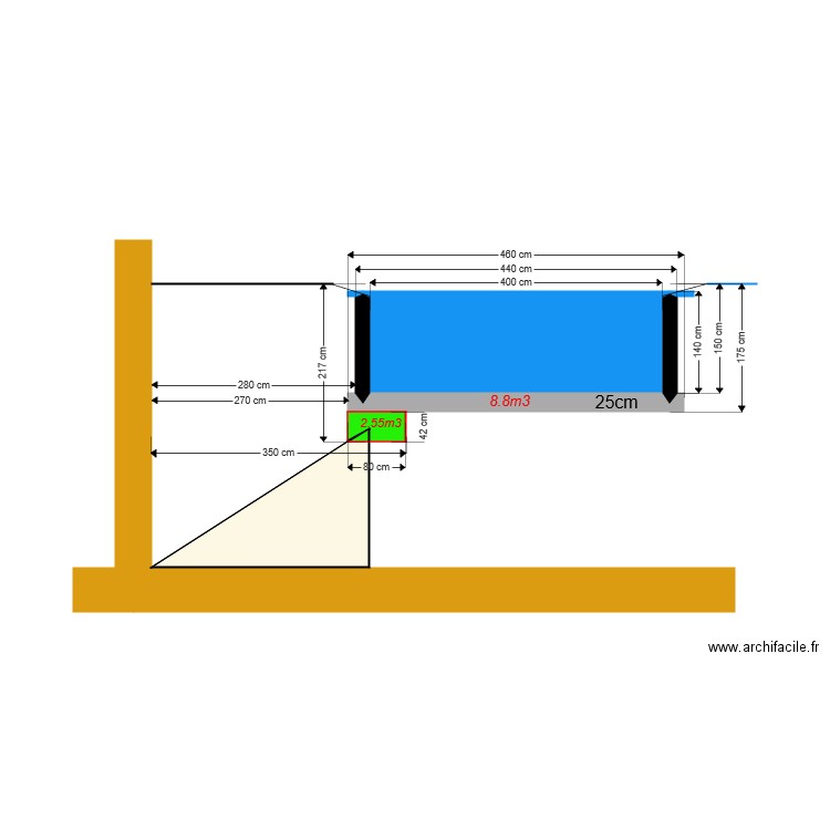 terrassement. Plan de 0 pièce et 0 m2