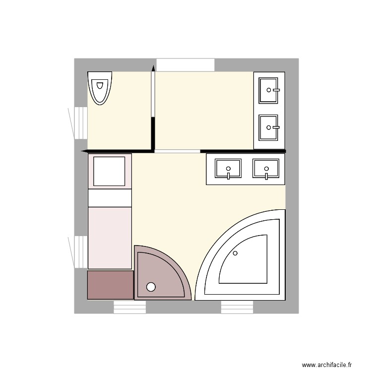 salle de bain v0. Plan de 0 pièce et 0 m2