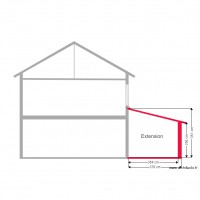 Plan en coupe Profil nord maison seule