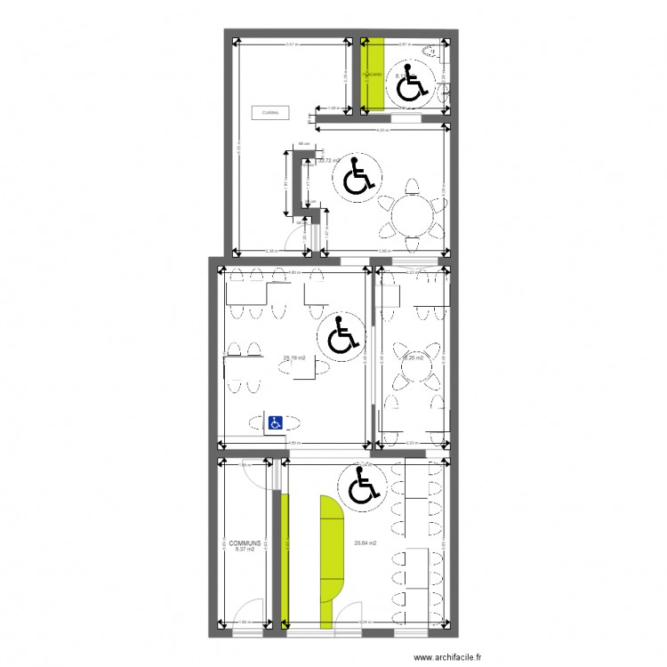 LES BOULISTES PLAN RDC. Plan de 0 pièce et 0 m2