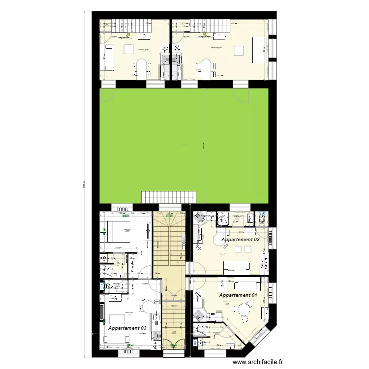 NATIONALE V5 10 apparts. Plan de 