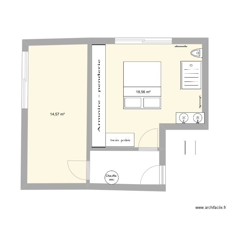 Chambre . Plan de 0 pièce et 0 m2