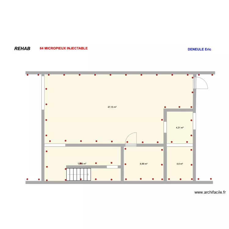 DENELE 94210 FONTENEY SOUS BOIS. Plan de 