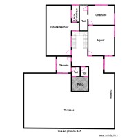 Vue en plan de R+3 de fidjrossè.