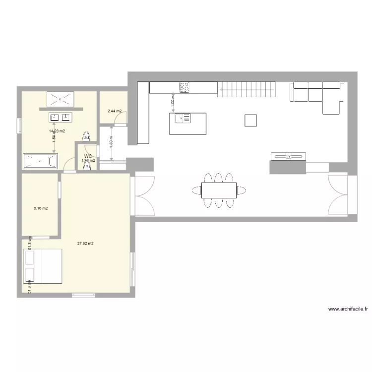 CHAZELLE BAS CUISINE. Plan de 