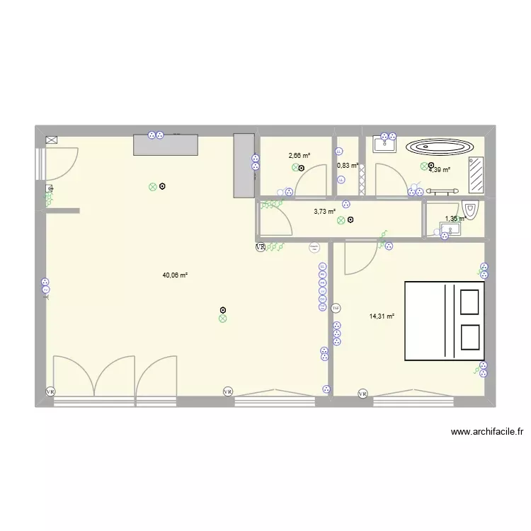 Appt Lafon rev 5. Plan de 7 Pièces et 67 m² Appt Lafon rev 5. Plan de 7 Pièces et 67 m²