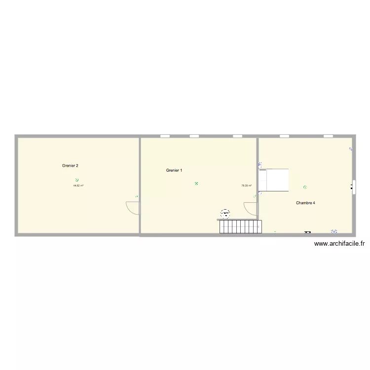 Doussac Enfants Etage Grenier Droit. Plan de 