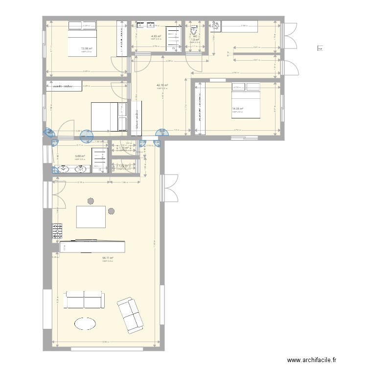 bas chauve 4. Plan de 0 pièce et 0 m2