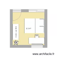 chambre 9m carr&eacute;