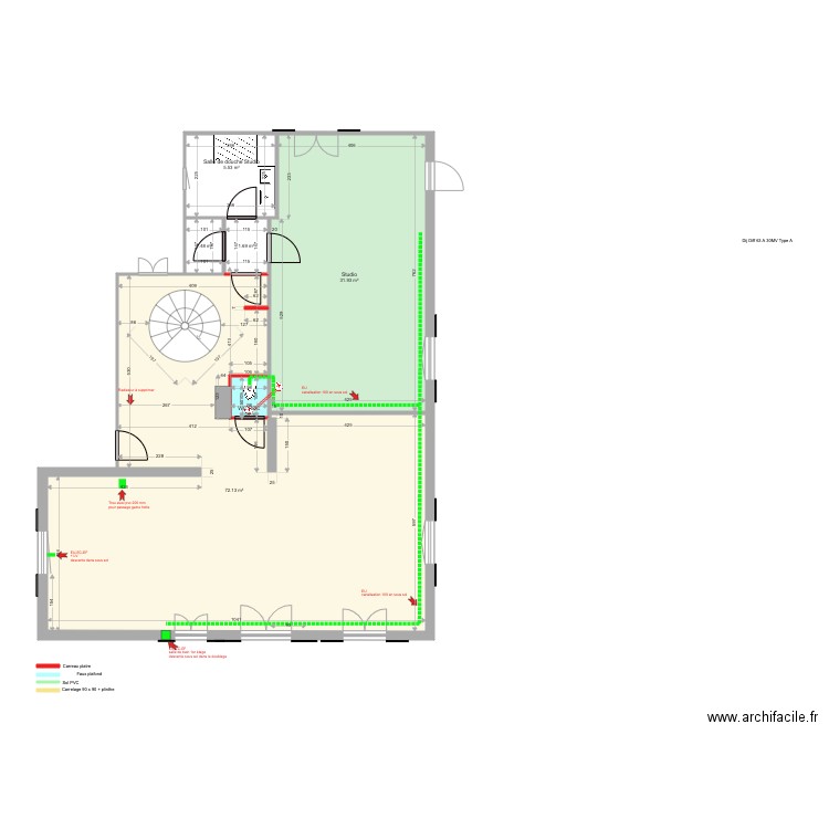 rez de chaussée v2. Plan de 0 pièce et 0 m2