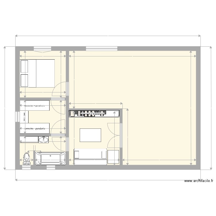 B 2. Plan de 0 pièce et 0 m2