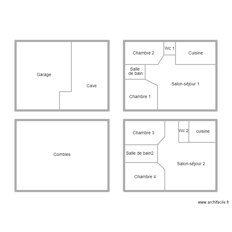QUIMPER KERVAREC MAISON ANNEE 70. Plan de 0 pièce et 0 m2