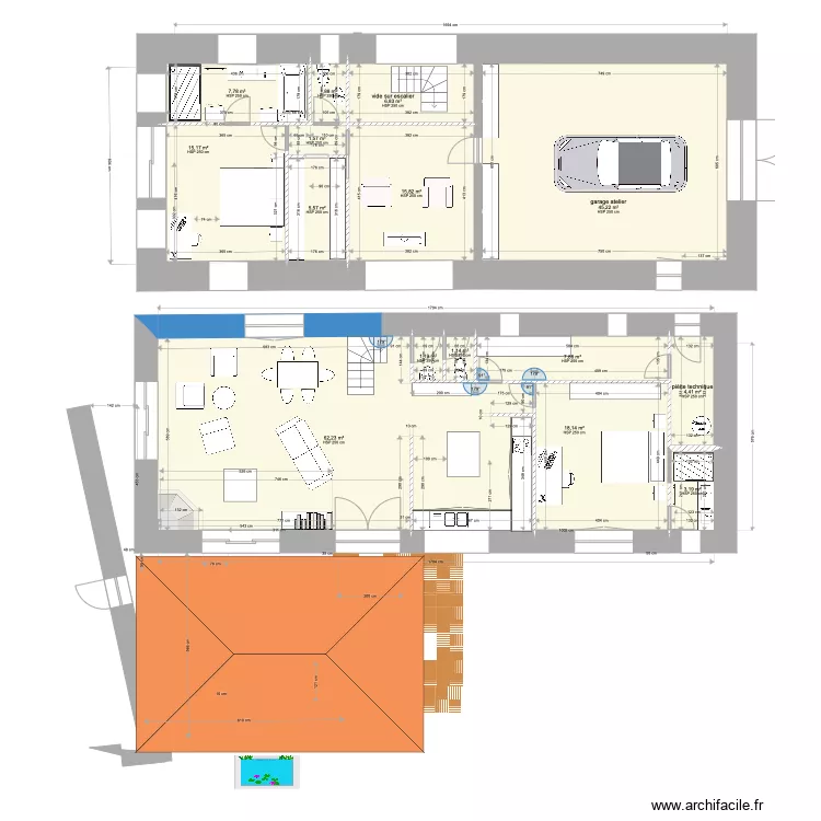 grange 22 janvier 21. Plan de 