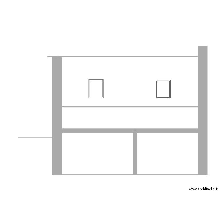 grange profil façade sud. Plan de 0 pièce et 0 m2