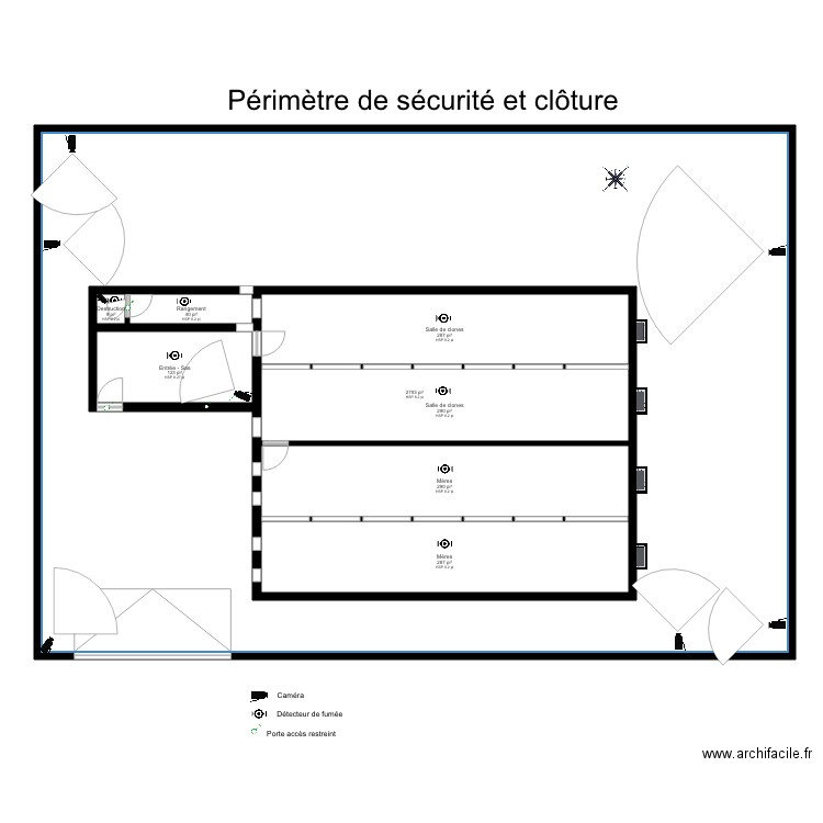 Périmètre de sécurité . Plan de 0 pièce et 0 m2