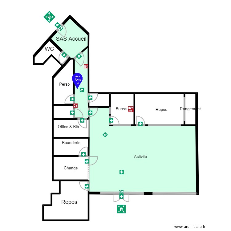 Bagneux Egalité Planc Evac BAGNEUX2. Plan de 14 pièces et 146 m2