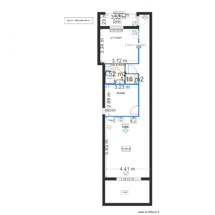 balard. Plan de 0 pièce et 0 m2