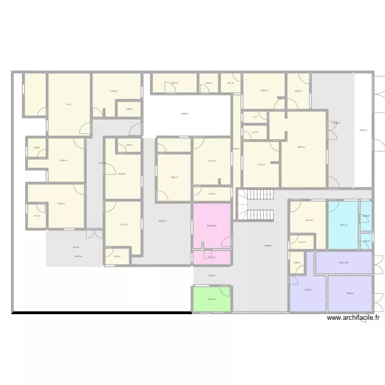 Plan Hotel RDC Murs AD. Plan de 