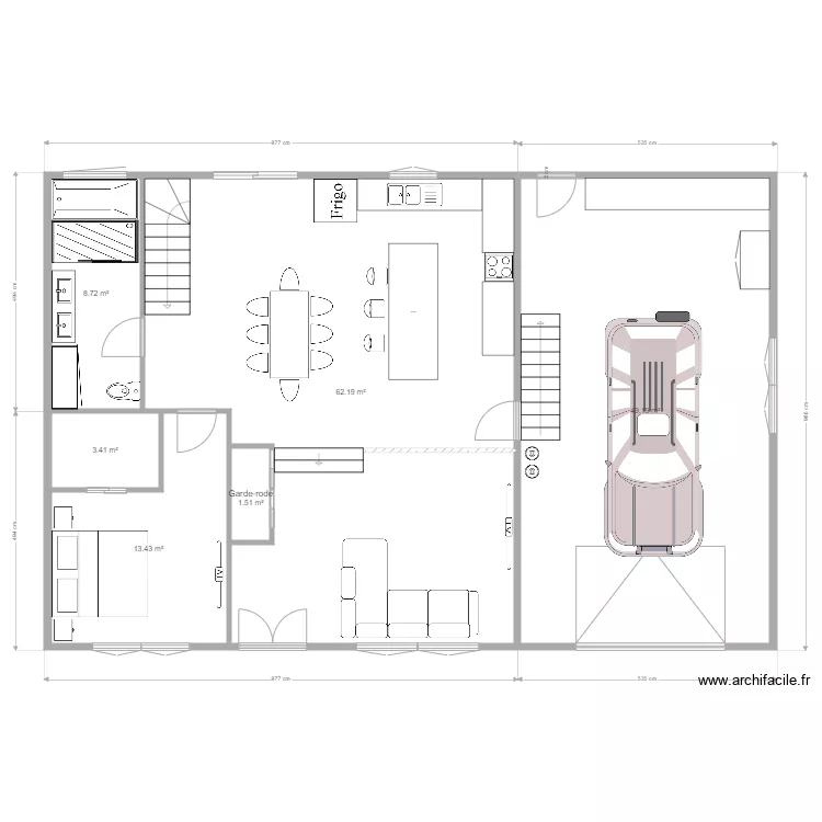 Maison Chantal 2. Plan de 