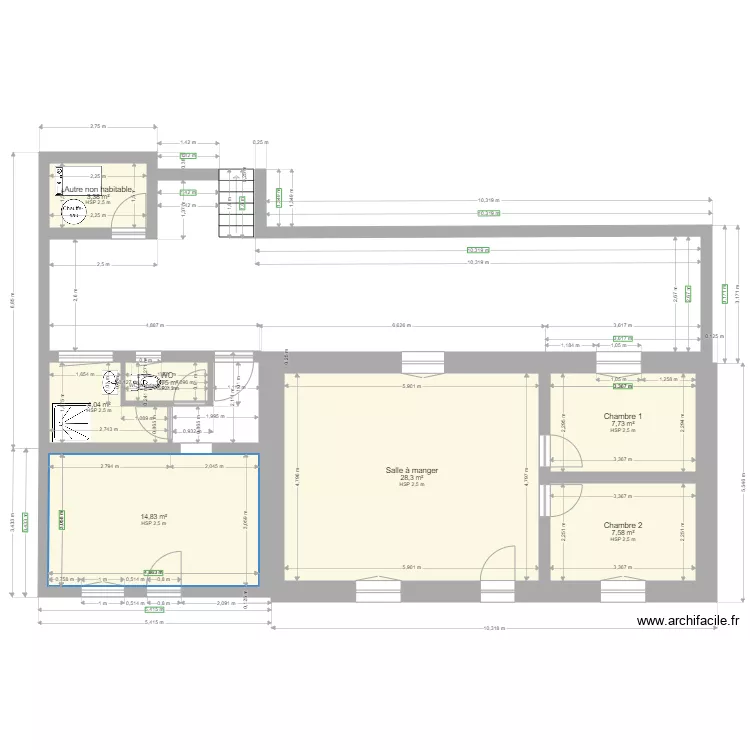 maison. Plan de 