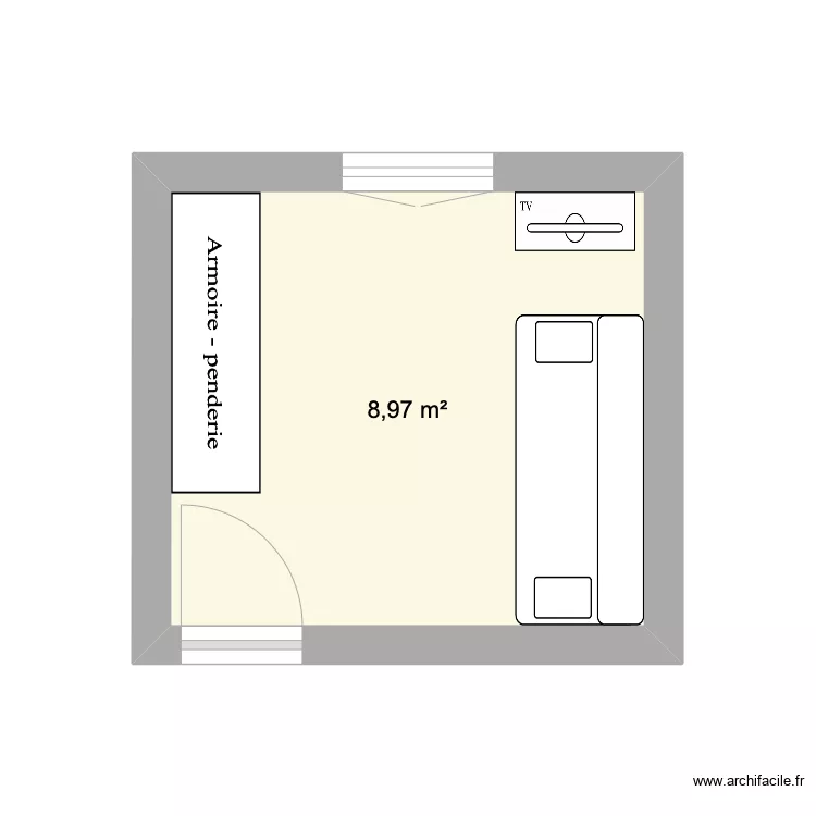 chambre 2. Plan de 