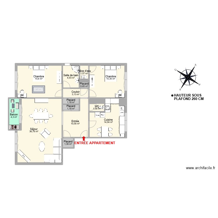 Nesonson. Plan de 0 pièce et 0 m2