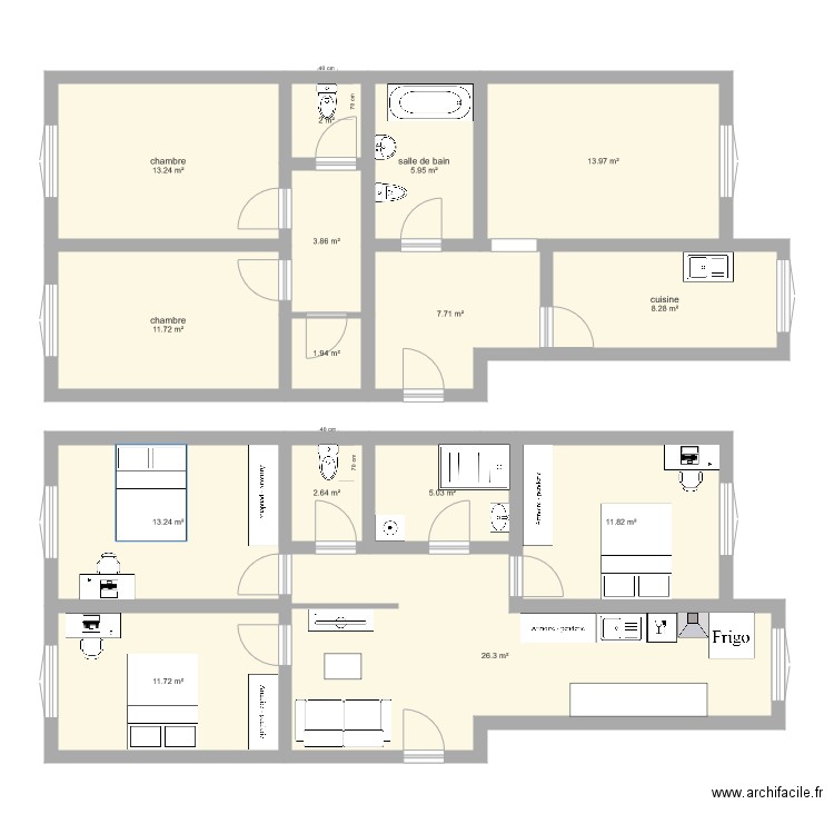 T3 gilibert. Plan de 0 pièce et 0 m2