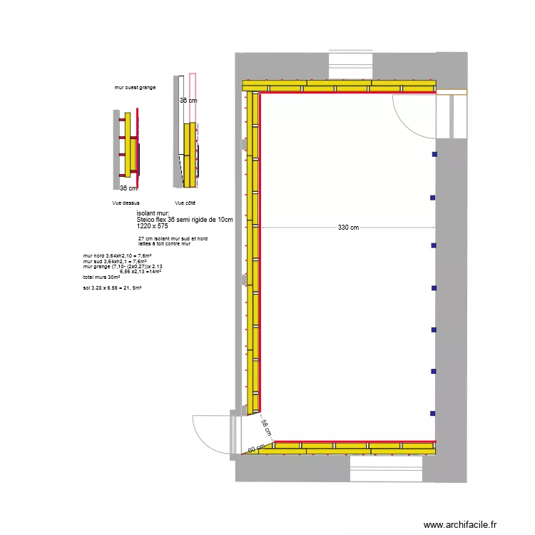 Remise Mareilles. Plan de 