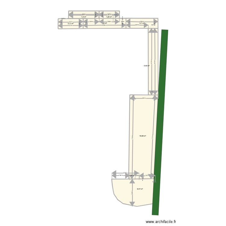 terrasse . Plan de 0 pièce et 0 m2