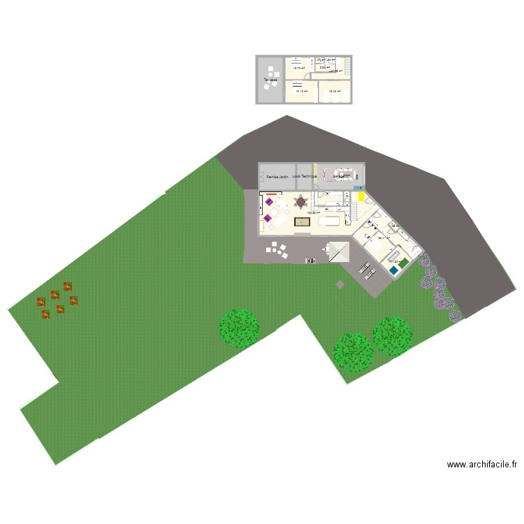 Plan V sur Cadastre. Plan de 0 pièce et 0 m2