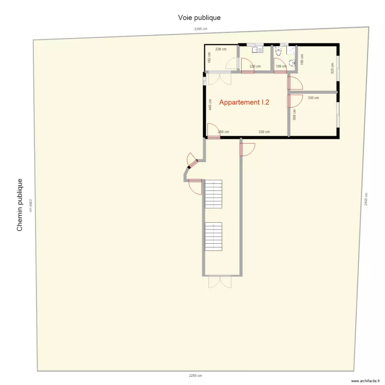 appartement I2. Plan de 