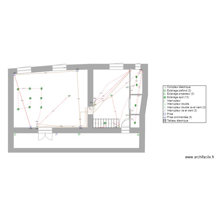 Messimy cablage électrique v2. Plan de 0 pièce et 0 m2