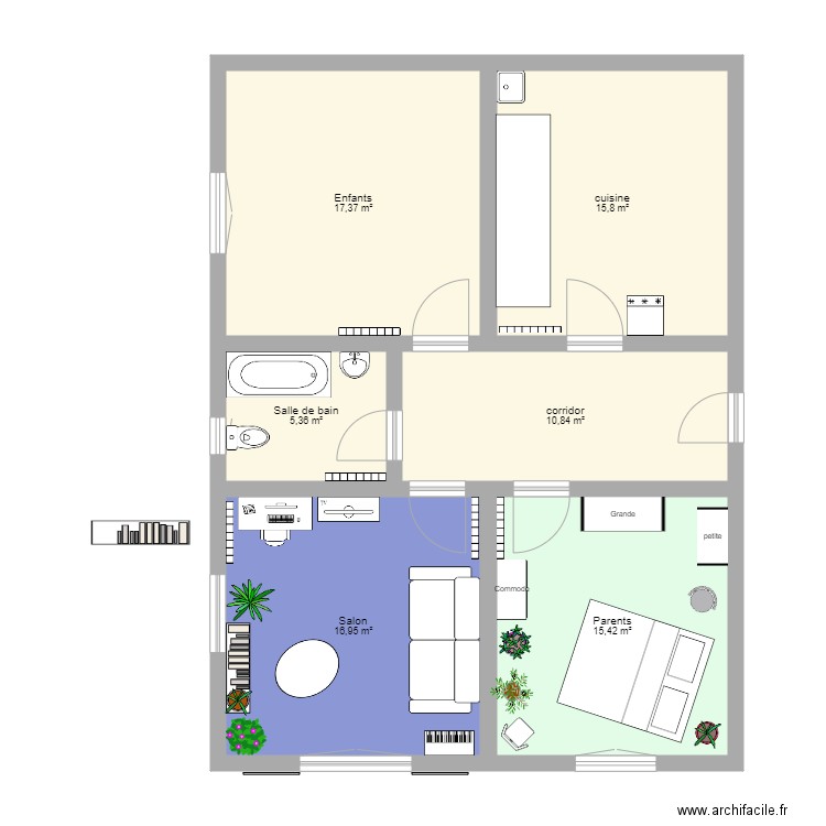 Salon Corcelles 4c 2021. Plan de 0 pièce et 0 m2