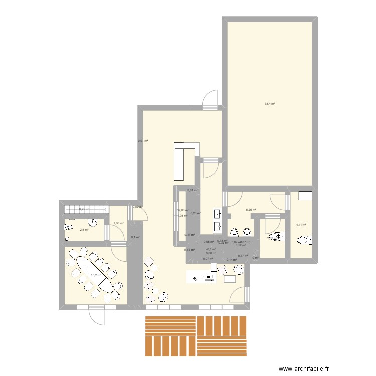 auberge du vieux château . Plan de 29 pièces et 107 m2