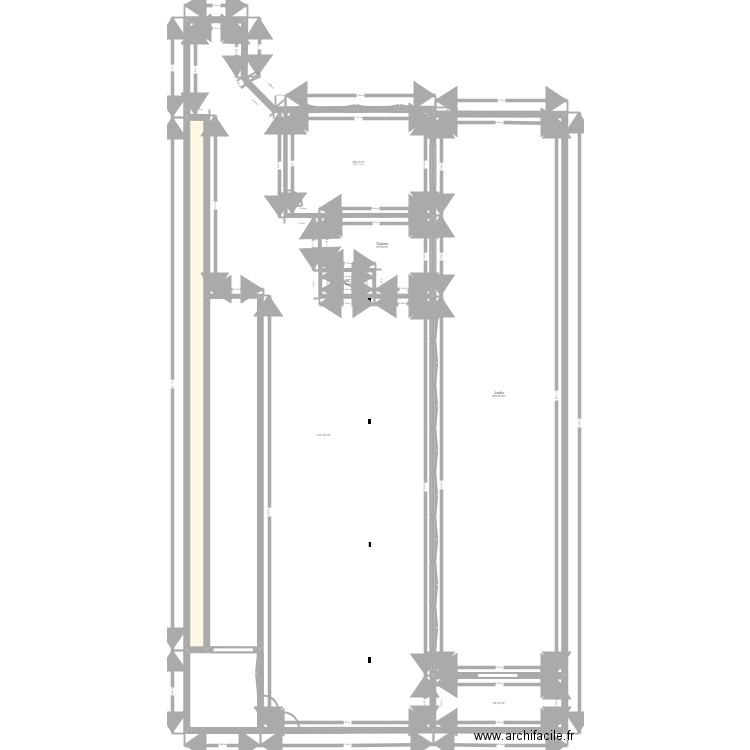 93 Local Villemomble 49 Freddy 241022 Existant Espoir . Plan de 9 pièces et 583 m2