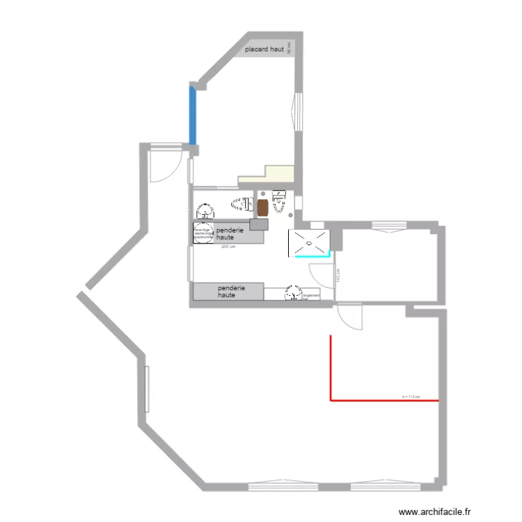 Appartement Ledru Rollin &eacute;tude1. Plan de 