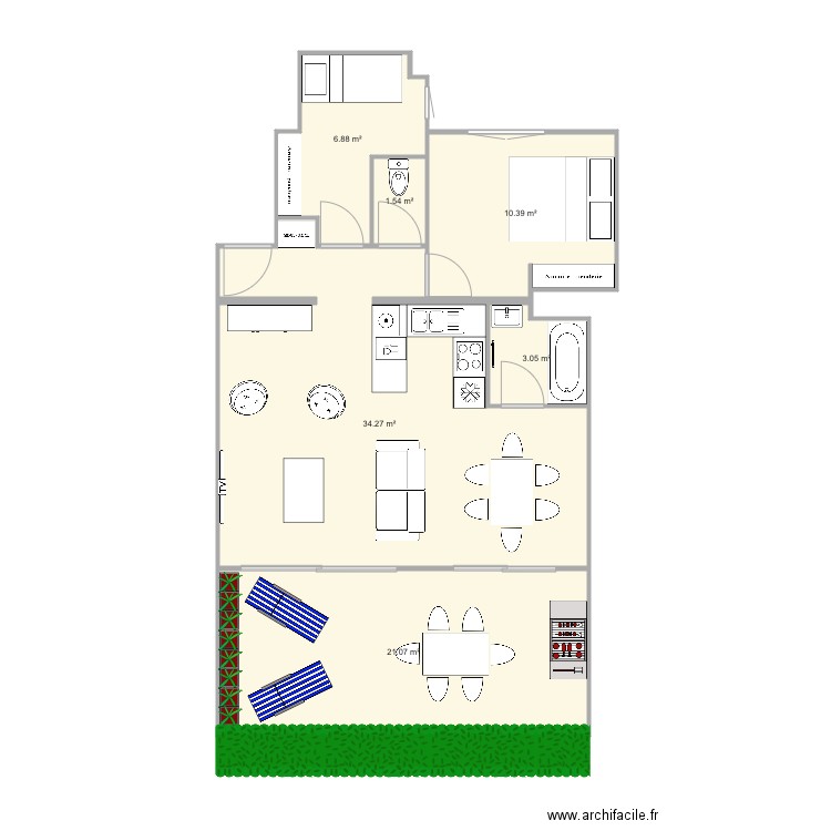 Californie final 2 sdb identique. Plan de 0 pièce et 0 m2