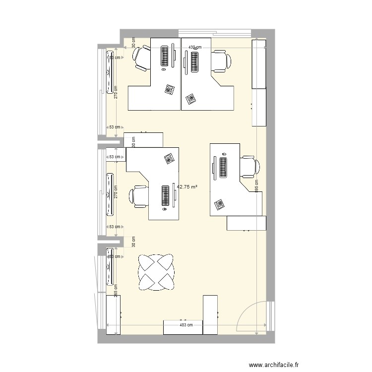 bureau vcl. Plan de 0 pièce et 0 m2
