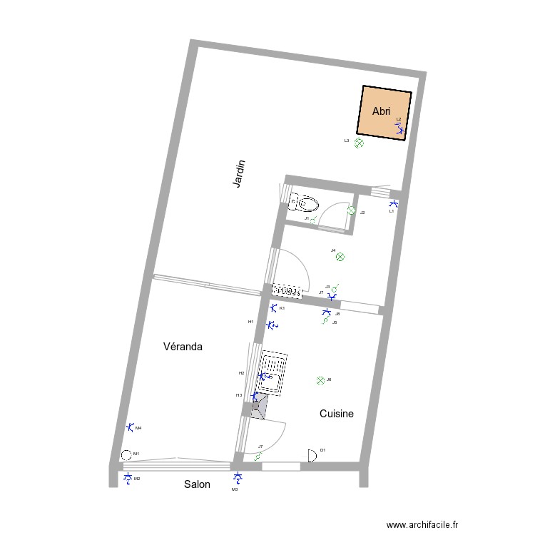 kalala rez chaussé 1. Plan de 0 pièce et 0 m2