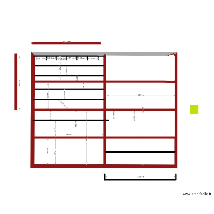 Plafond 1. Plan de 0 pièce et 0 m2