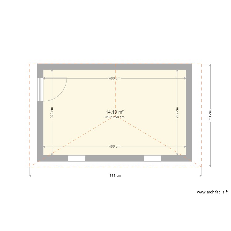 Plan local technique piscine avec toit. Plan de 0 pièce et 0 m2